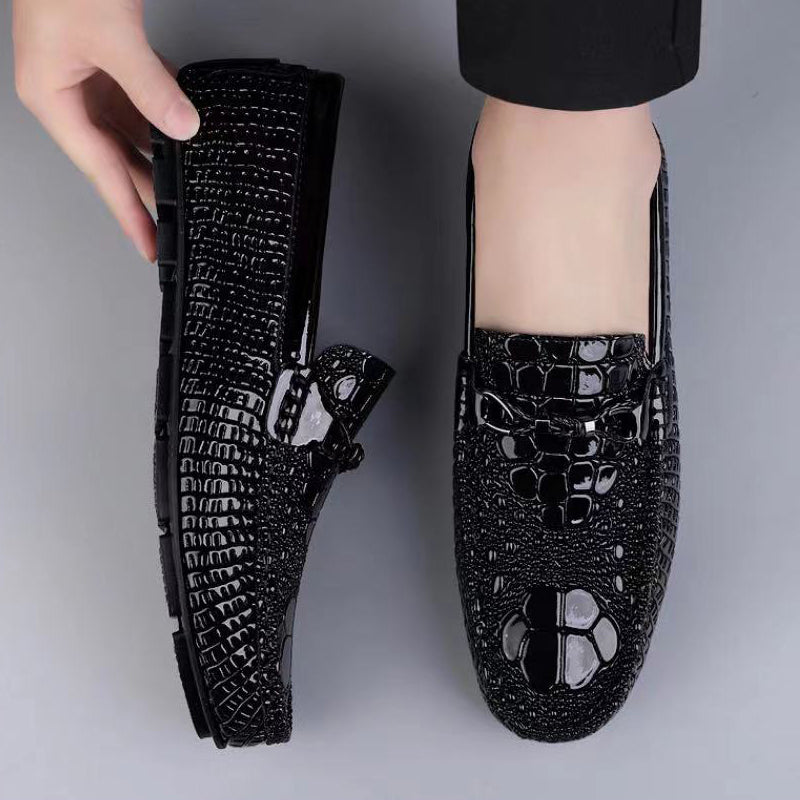 Soft Crocodile Print Loafers DANRRIO.COM DANRRIO
