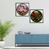 2pcs Diamond Painting -DIY Round Drill Stained Glass Rose