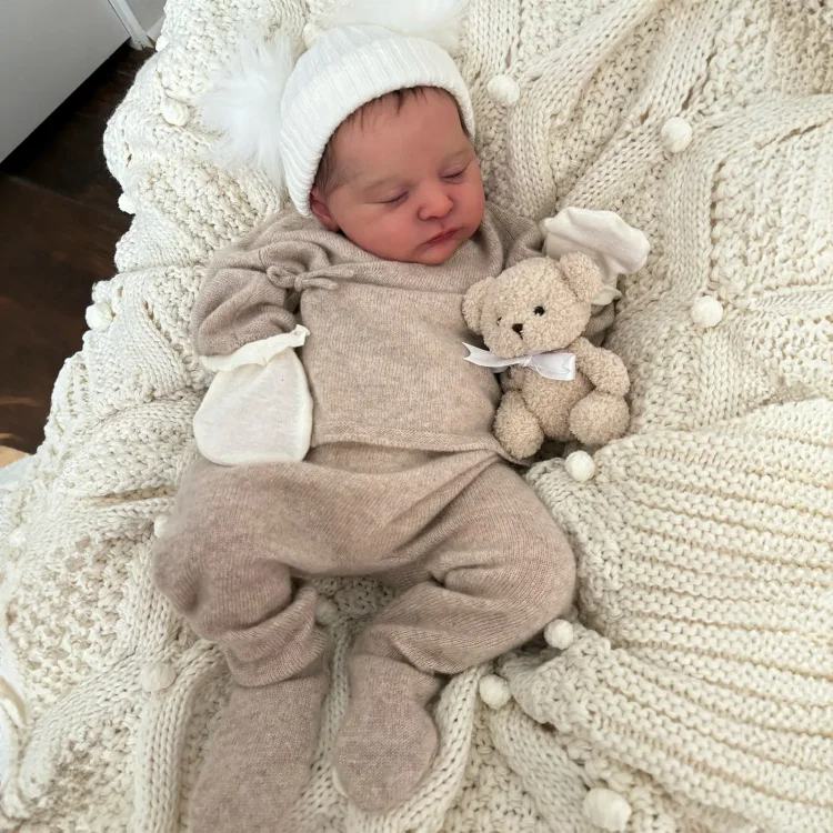  20" Sleeping Reborn Girl Cute Truly Handmade Reborn Doll Feriar with Heatbeat Coos and Breath - Reborndollsshop®-Reborndollsshop®