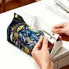 Wolf Dreamcatcher DIY PULeather Diamond Painting Tissue Box for Adults Beginners Gem Art Painting Napkin Holder for Living Room Bedroom Bathroom Table Decor