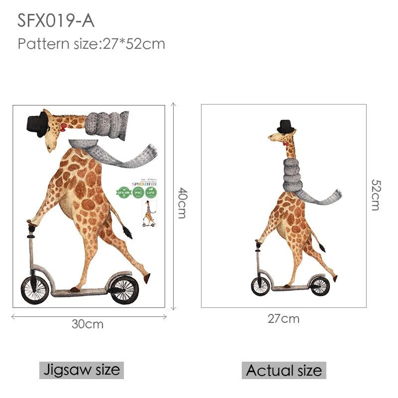 Baby Giraffe Wall Stickers for Kids Room Home Living Room Decoration Cute Animal Decals Modern Art Poster Wallpaper Decorative