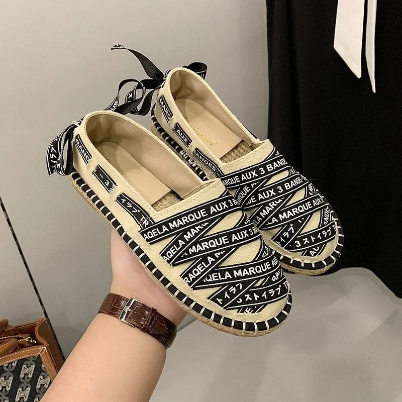 2021 Women Espadrilles Shoes New Casual Light Flats Soft Ladies Loafers Lazy Shoes Zapatos De Mujer Hemp Rope Fisherman Shoes
