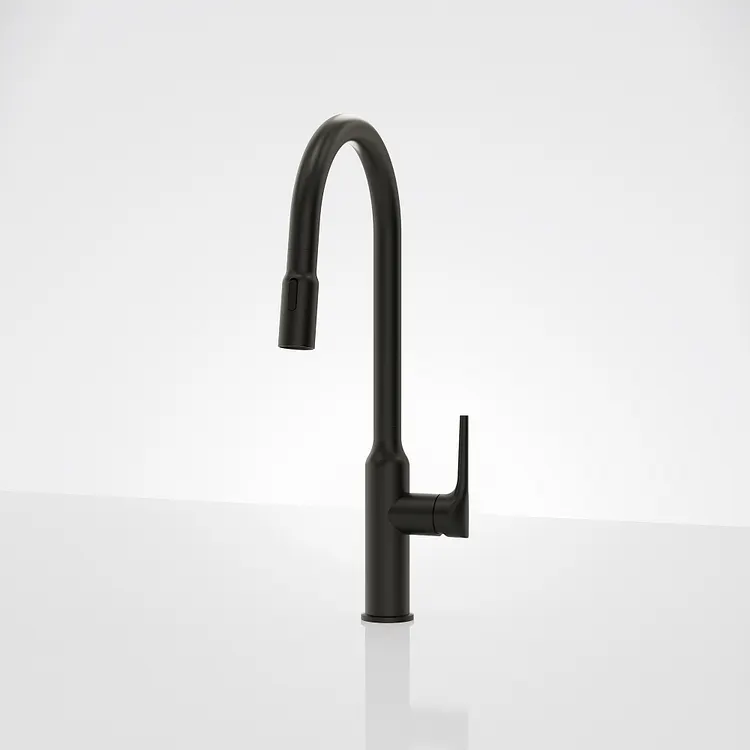 EVERSTEIN High Arc Pull Down Kitchen Faucet Matte Black
