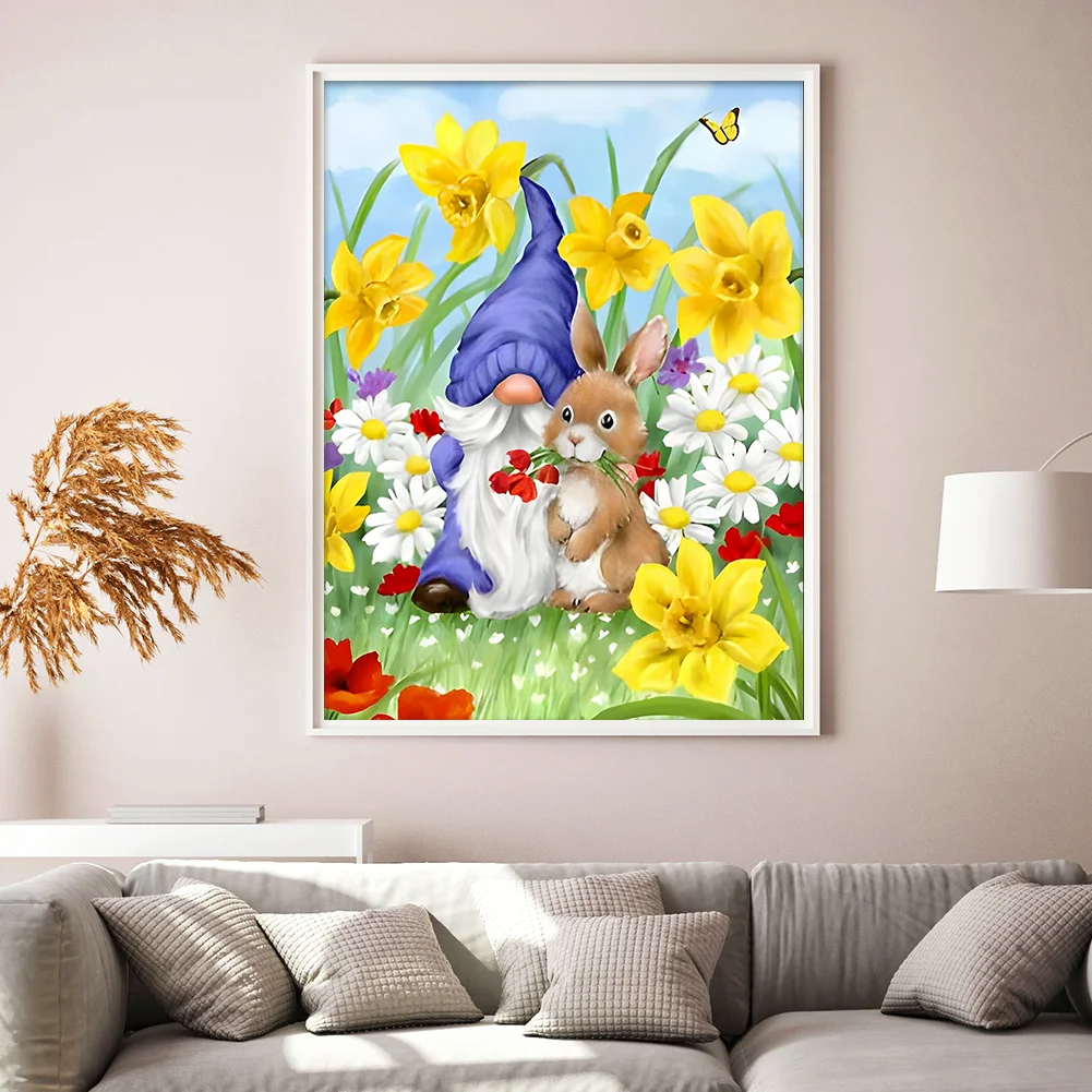 Diamond Painting - Full Round Drill - Gnome Rabbit(Canvas|30*40cm)