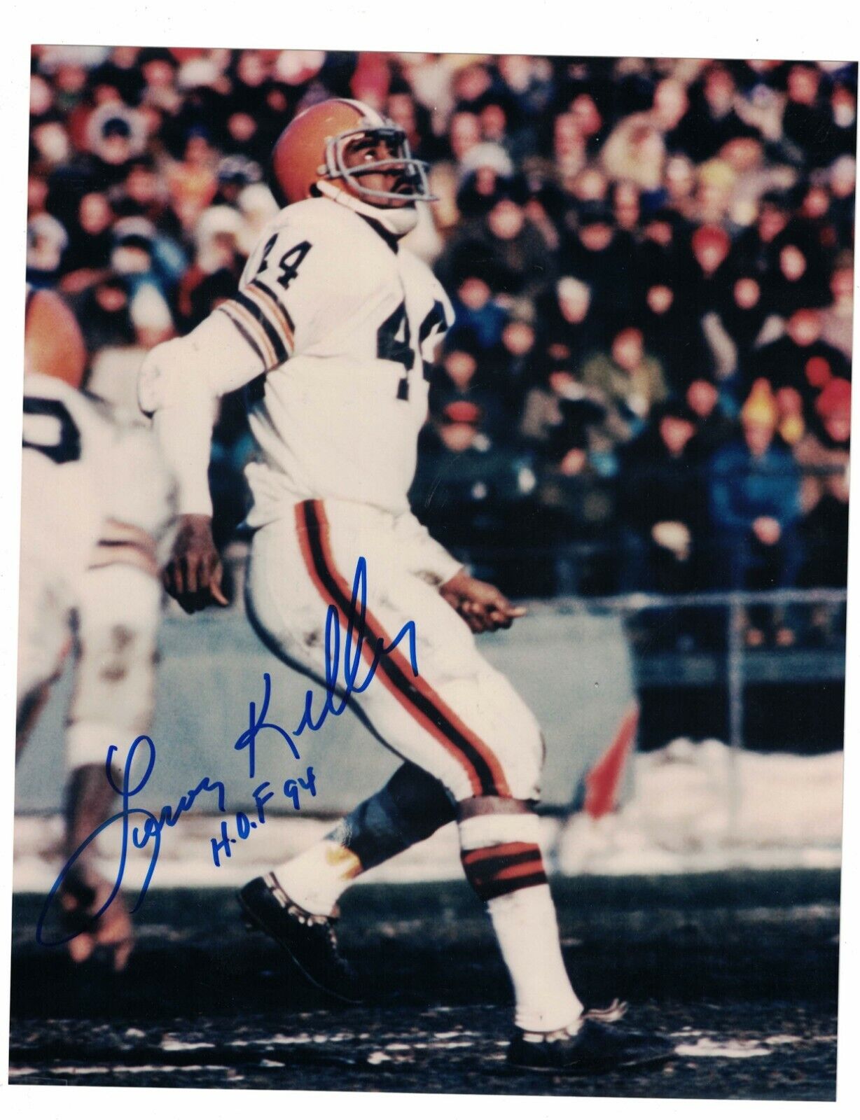 Leroy Kelly Cleveland Browns HOF Signed 8 x 10