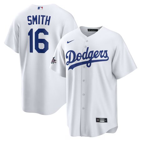 Men's Los Angeles Dodgers #16 Will Smith  White 2025 MLB All-Star Game Home Replica Player Jersey
