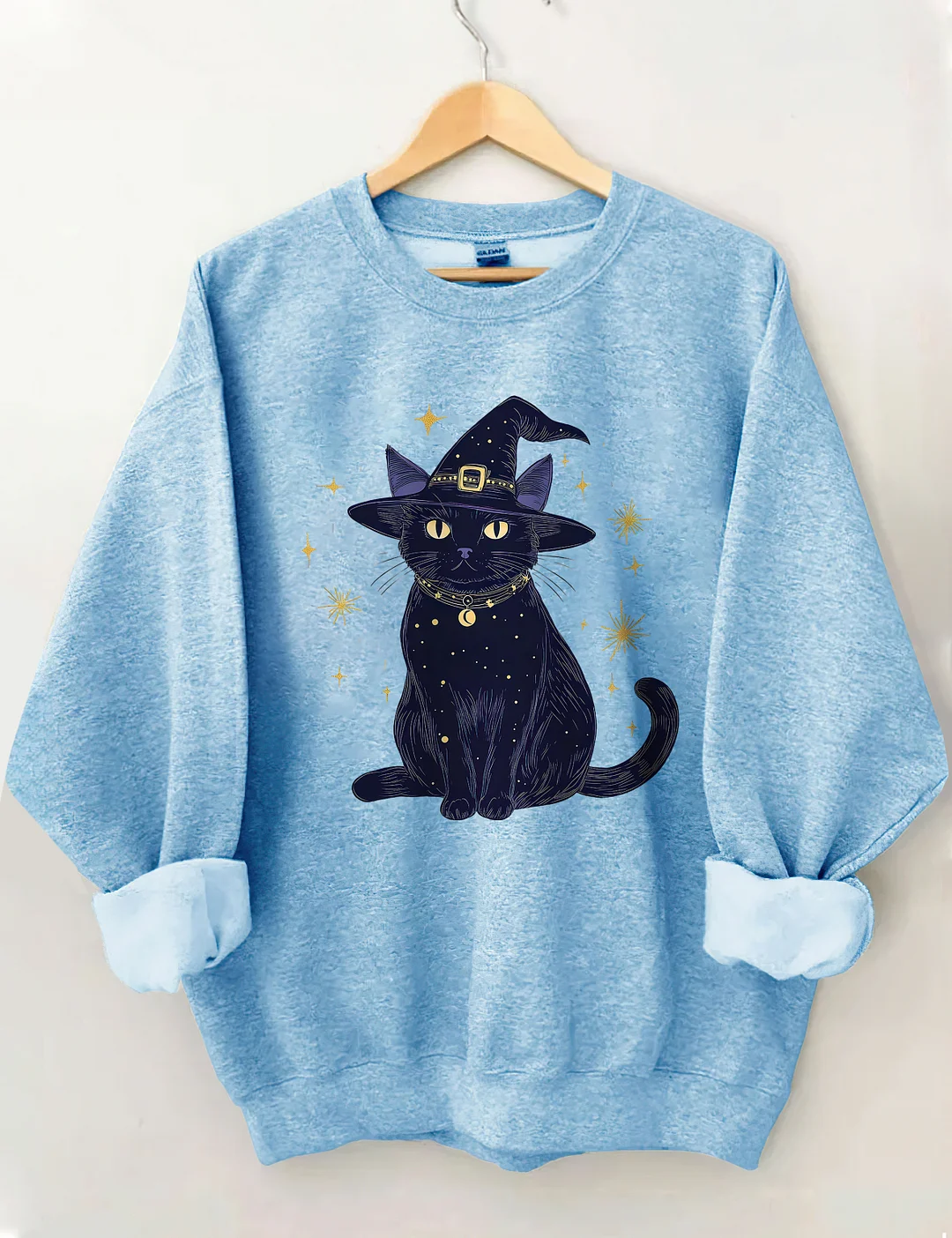Halloween Witch Kitten Sweatshirt