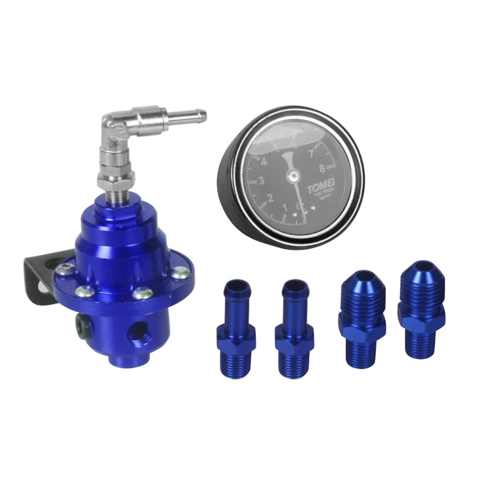 

Universal Adjustable Car Fuel Pressure Regulator with Oil Gauge Kit (Blue), Dark blue, 501 Original