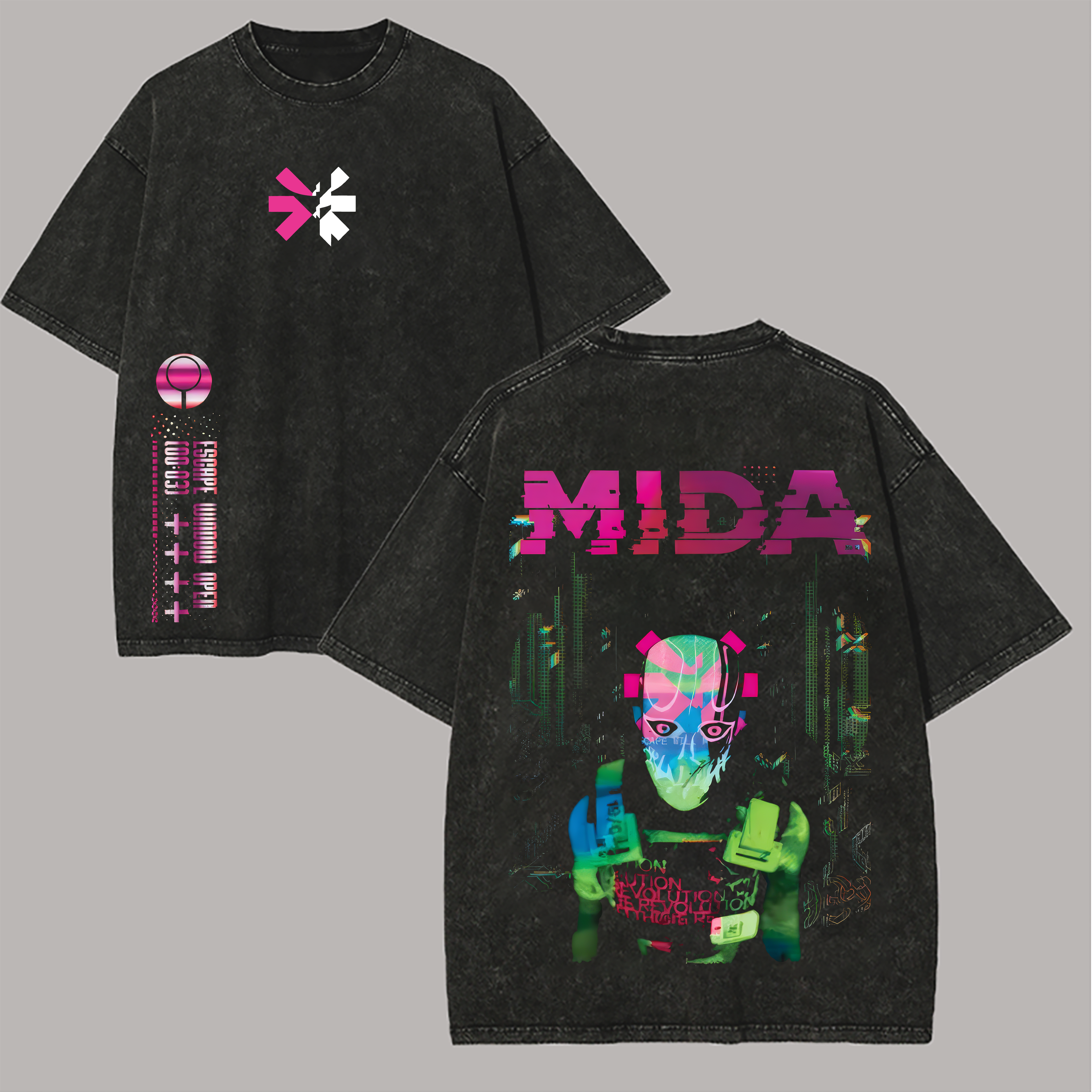 Marathon Printed Unisex Washed T-Shirt