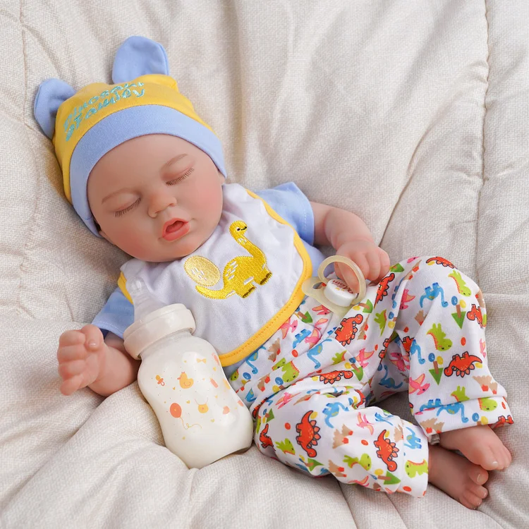 Babeside Yuta 17''Reborn Baby Doll Boy Asleep Cute Lifelike With Heartbeat Coos And Breath