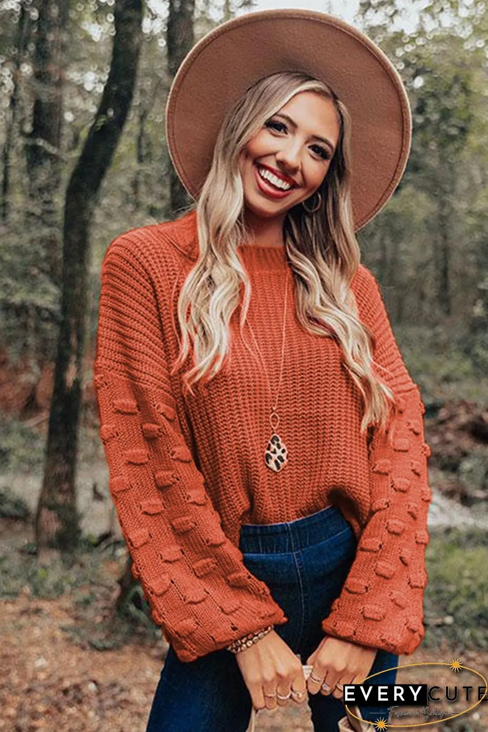 Plain Long Sleeve White Sweater