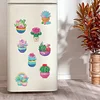 8 St&uuml;ck Kaktus 2D Acryl DIY Diamantmaler-Magnete speziell geformte Bohrerdekoration