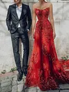 Sequined Embroidered Bandeau Evening Maxi Dress
