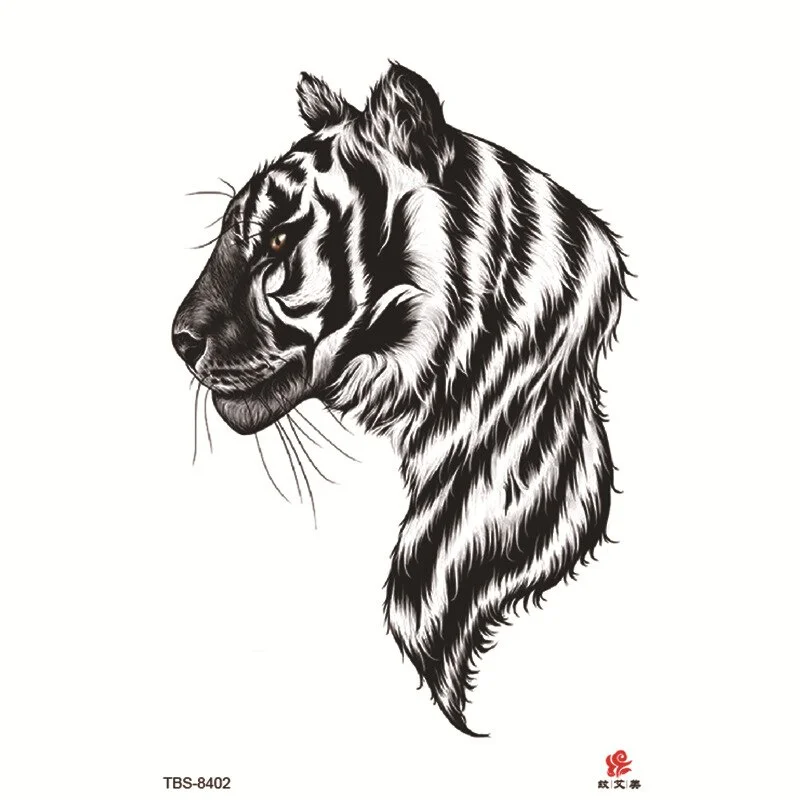 Sdrawing Temporary Tattoo Sticker Forest Lion Tiger Flash Tattoos Women Skeleton Skull Bodi Art Arm Fake Tatoo Men Body Woman