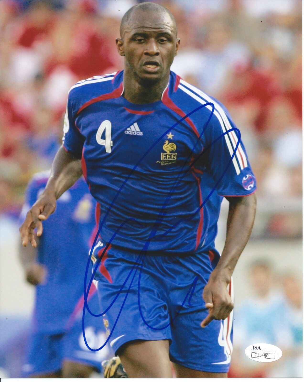 PATRICK VIEIRA Signed Autographed 8x10 Photo Poster painting Arsenal Soccer France NYC JSA COA 2