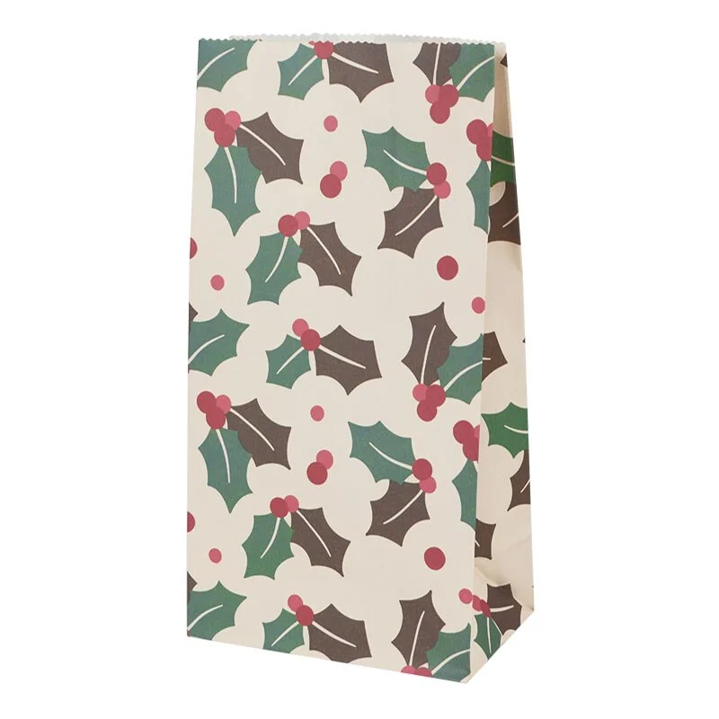 10pcs Kraft Paper Candy Cookie Bag Santa Claus Snowman Christmas Gift Packing Bags Xmas Navidad New Year Party Decor Supplies