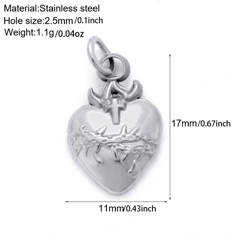 1 Piece 304 Stainless Steel Sunflower Compass Shark Pendant Jewelry Accessories