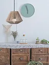 Woven Paper Rope Lamp Shade Simulation Rattan Light Shade for Living Room Hotel