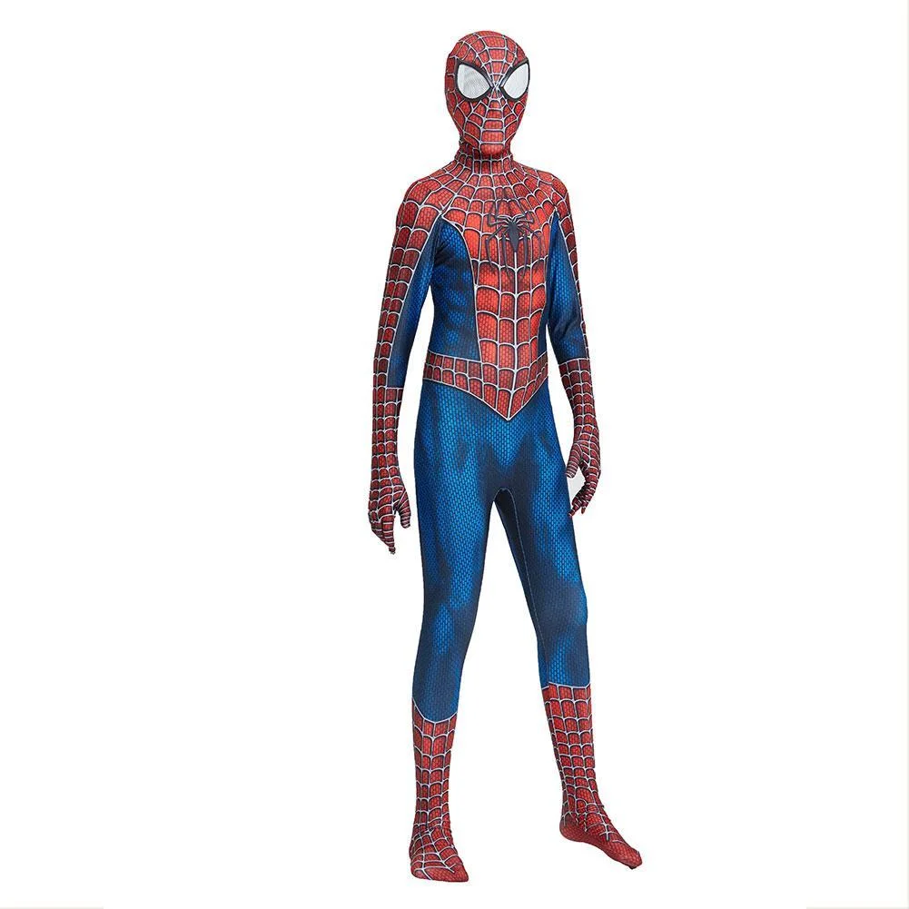 Kids Spider-Man Raimi Spiderman Cosplay Costume Halloween Zentai Superhero Bodysuit Suit Jumpsuits