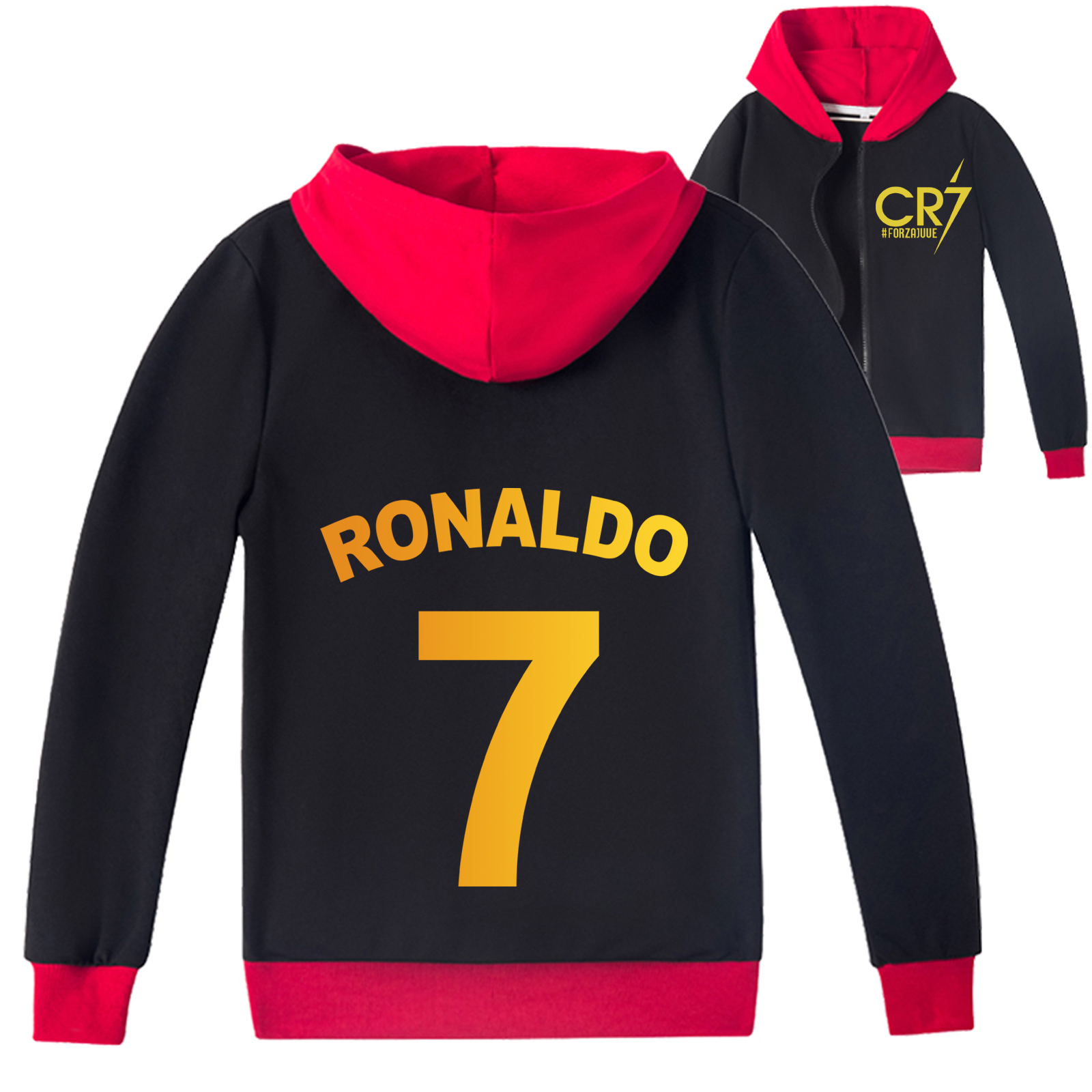 Mayoulove Cristiano Ronaldo Kids Zip Jacket - Stylish Unisex Hoodie for Boys  Girls, Perfect for Sports  Casual Wear-Mayoulove
