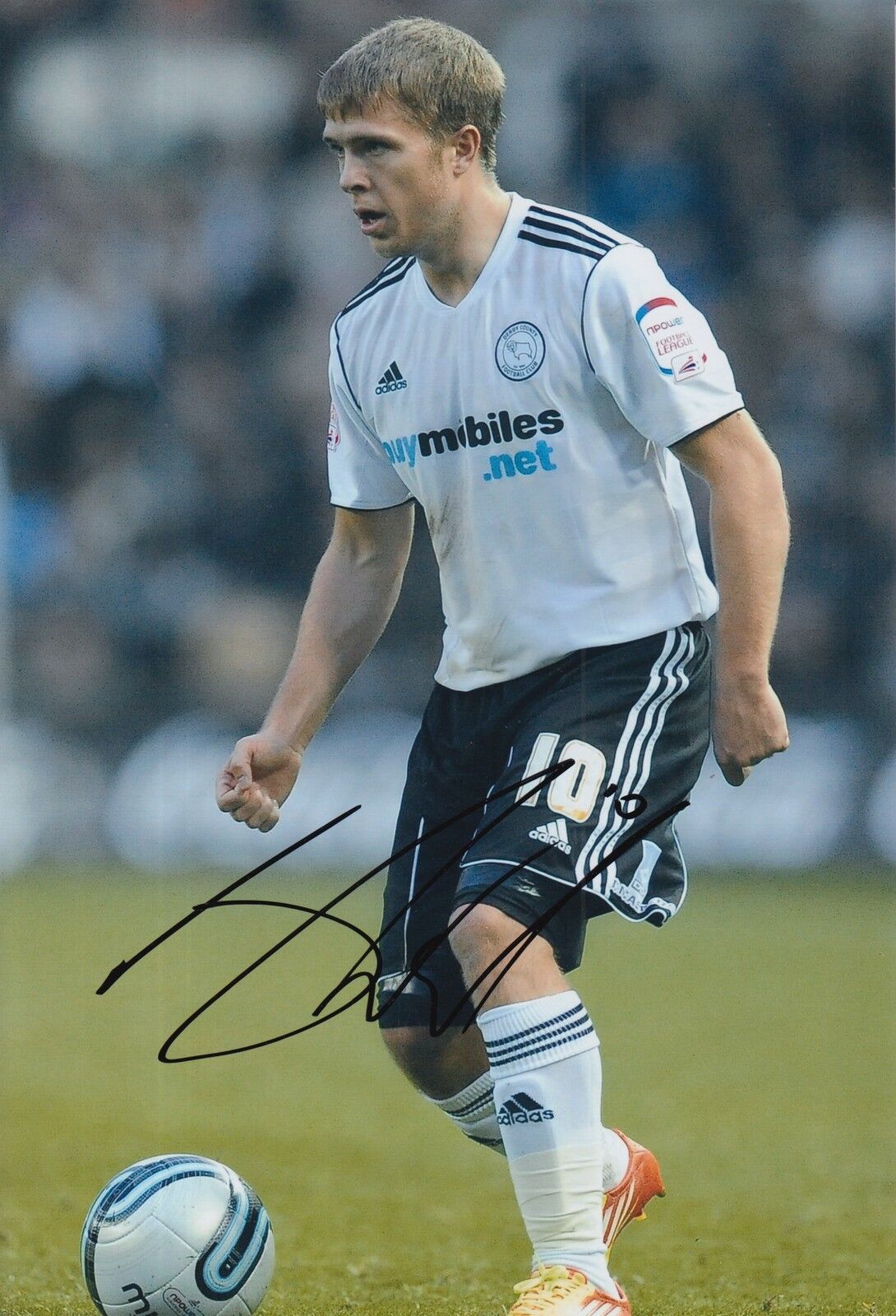 DERBY COUNTY HAND SIGNED JAMIE WARD 12X8 Photo Poster painting.