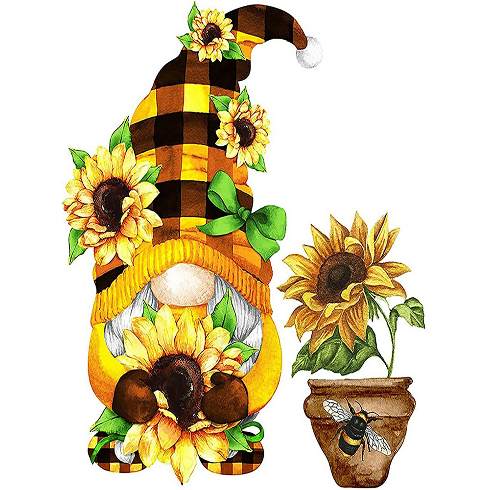 

(Multi-Size) Sunflower Gnome - Round/Square Drill Diamond Painting - 30*40CM, Square diamond 30*40cm, 501 Original