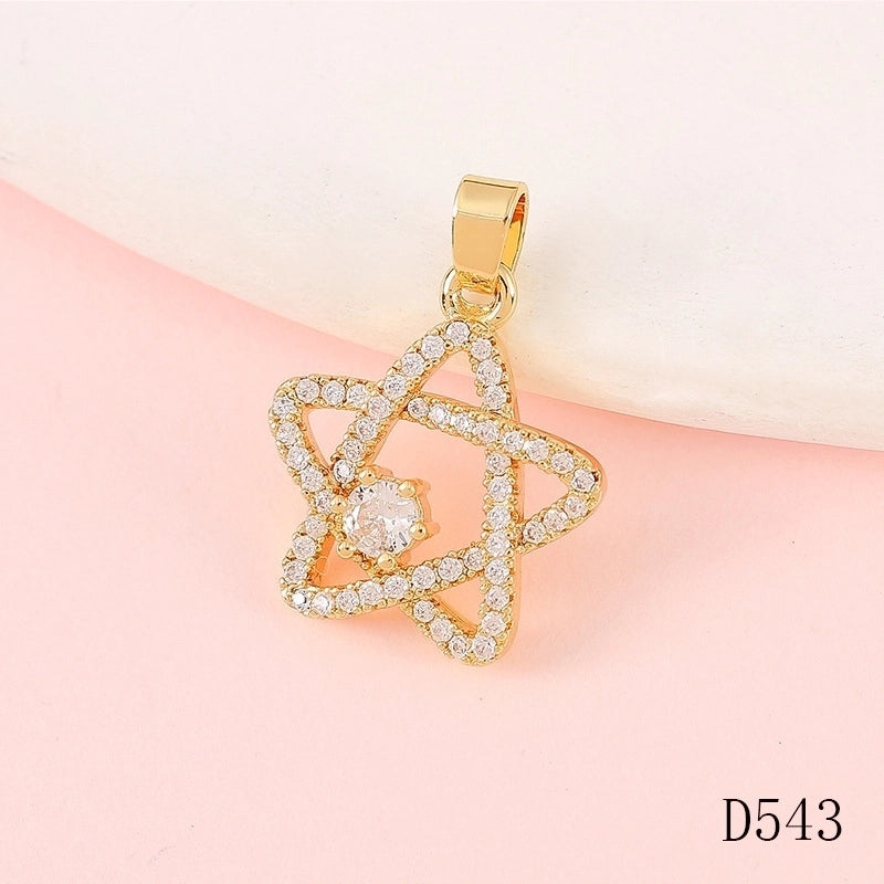 1 Piece Copper Fruit Bow Knot Pendant