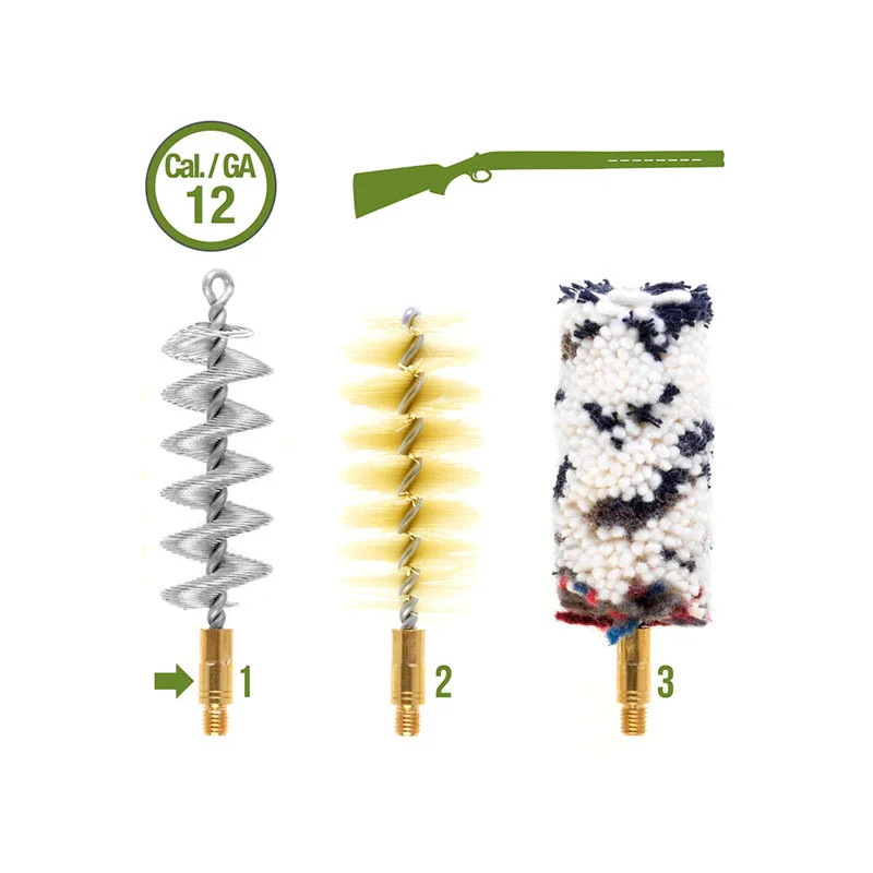 Hunting Gun Cleaning Kit 6PCS with Wood Rods for 12ga/20ga/410ga Gun