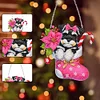 >SALE<Acrylic Special Shaped Christmas Stocking Schnauzer Hanging Diamond Kits Decor