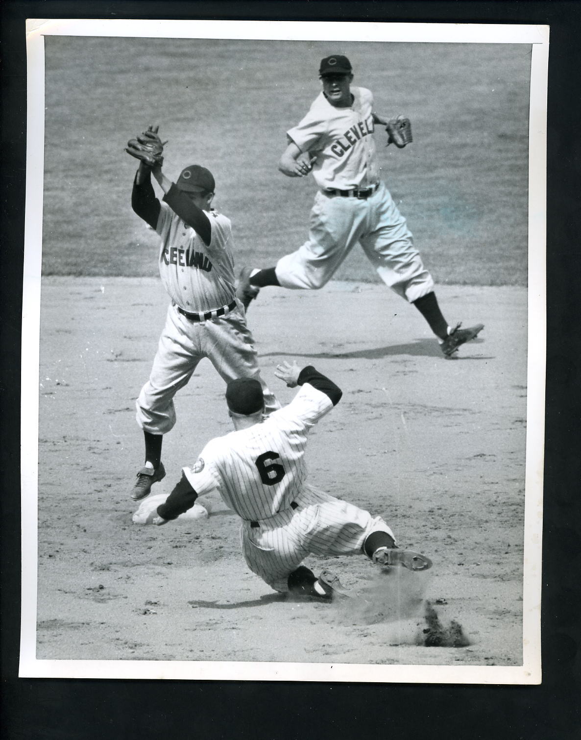 Bobby Avila Ray Boone Bobby Brown 1952 Type 1 Press Photo Poster painting Indians Yankees