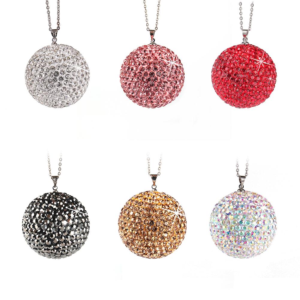 

Car Pendants Rhinestone Ball Hanging Ornaments Rearview Mirror Decoration, Red, 501 Original