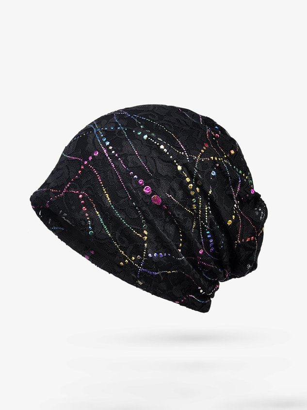 Casual Polka Dot Lace Hollow Hat