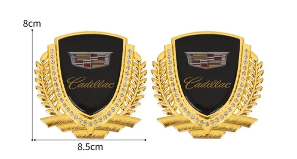 3D Car Side Logo With Diamond Ear Metal Body Sticker
