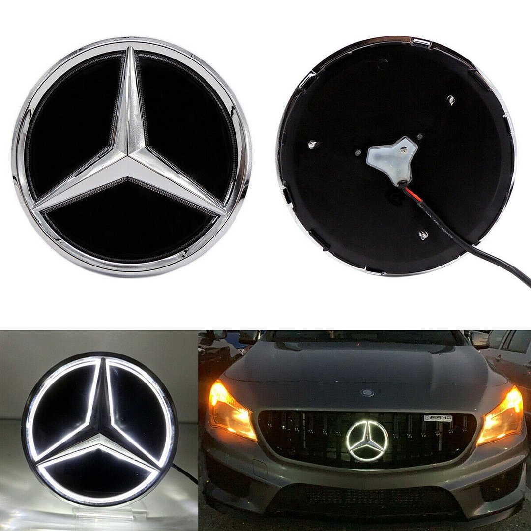 Mirror Car Led Star Logo Grille Badge Light For Mercedes Benz C Class 2019-2020 voiturehub dxncar