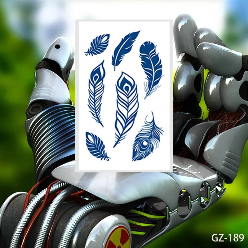 Temporary Tattoos Stickers Geometry Flower Snake Scorpion Juice Ink Lasting Waterproof Arm Chest Waist Hip Realistic Fake Tatoo