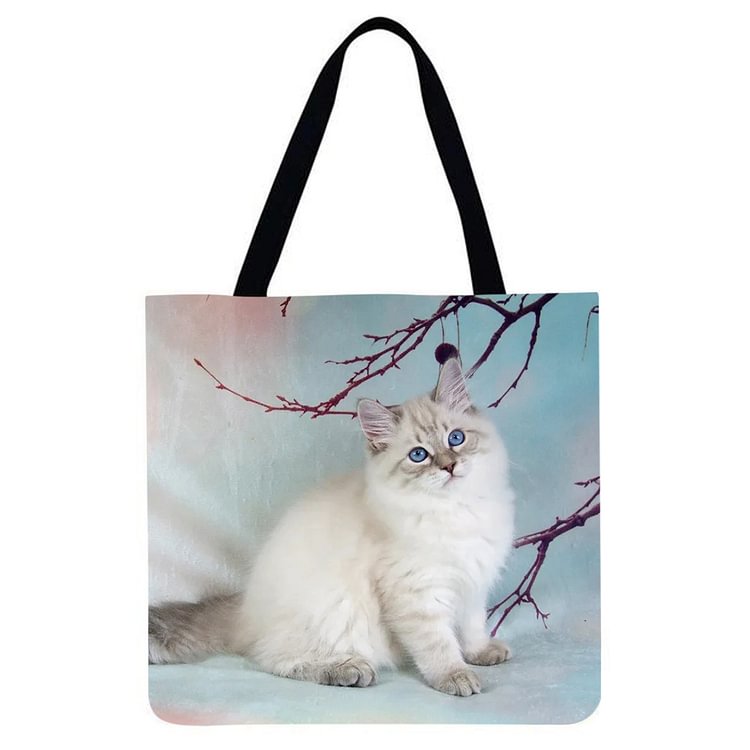 Cat - Linen Tote Bag