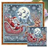 Santa Claus Driving-11CT Stamped Cross Stitch 50*50cm/19.69*19.69in tapestrymarket