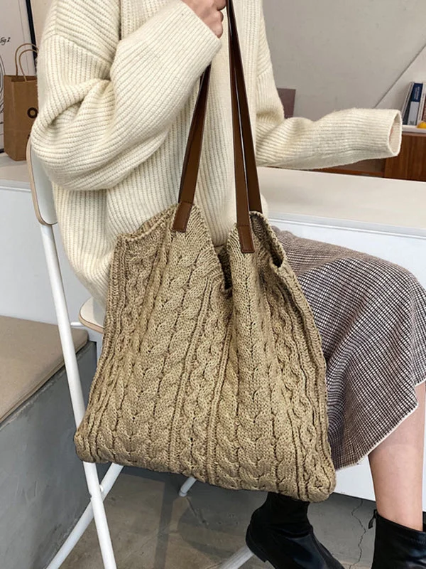 Simple Casual 4 Colors Knitting Bag