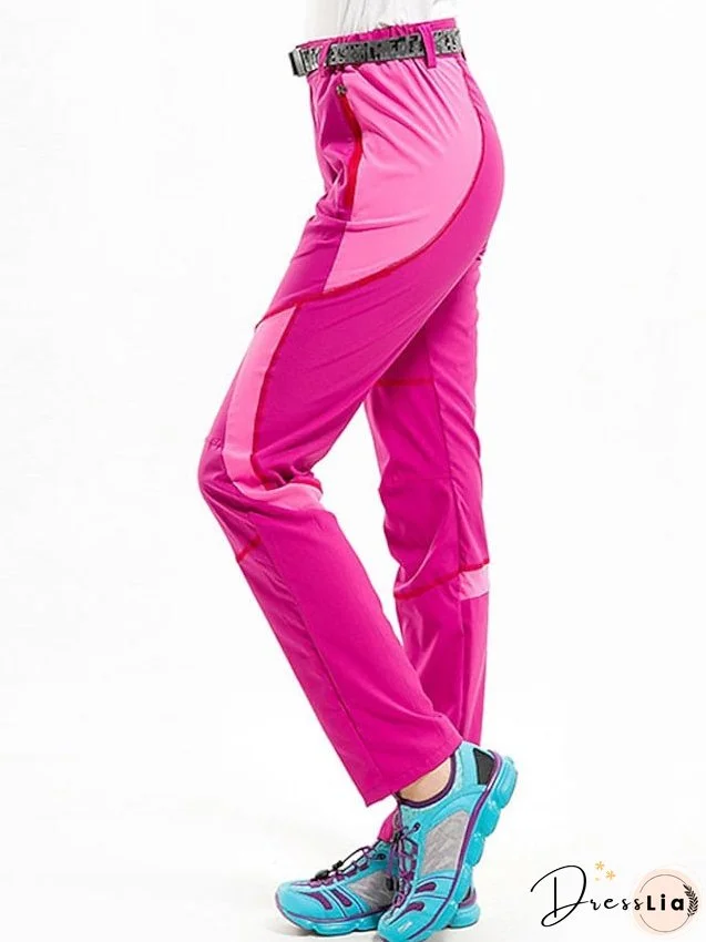 Women's Hiking Pants Trousers Patchwork Summer Outdoor Uv Resistant Breathable Quick Dry Lightweight Pants / Trousers