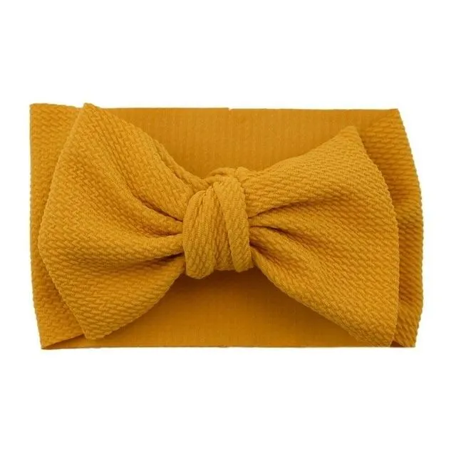 2019 Baby Accessories  Toddler Girls Boys Kids Baby Solid Bow Hairband Headband Stretch Turban Knot Head Wrap Kids Props Gifts