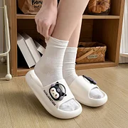 Lvpinyuan Thick Heel Slip-On Summer 2025 New Cartoon Cute Home Bathroom Anti-Slip Slipper Women's Flat Sandals Comfortable Indoor Shoes