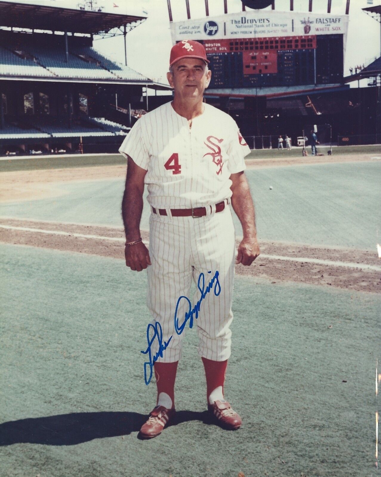 Signed 8x10 LUKE APPLING HOF Chicago White Sox Autographed Photo Poster painting - w/COA