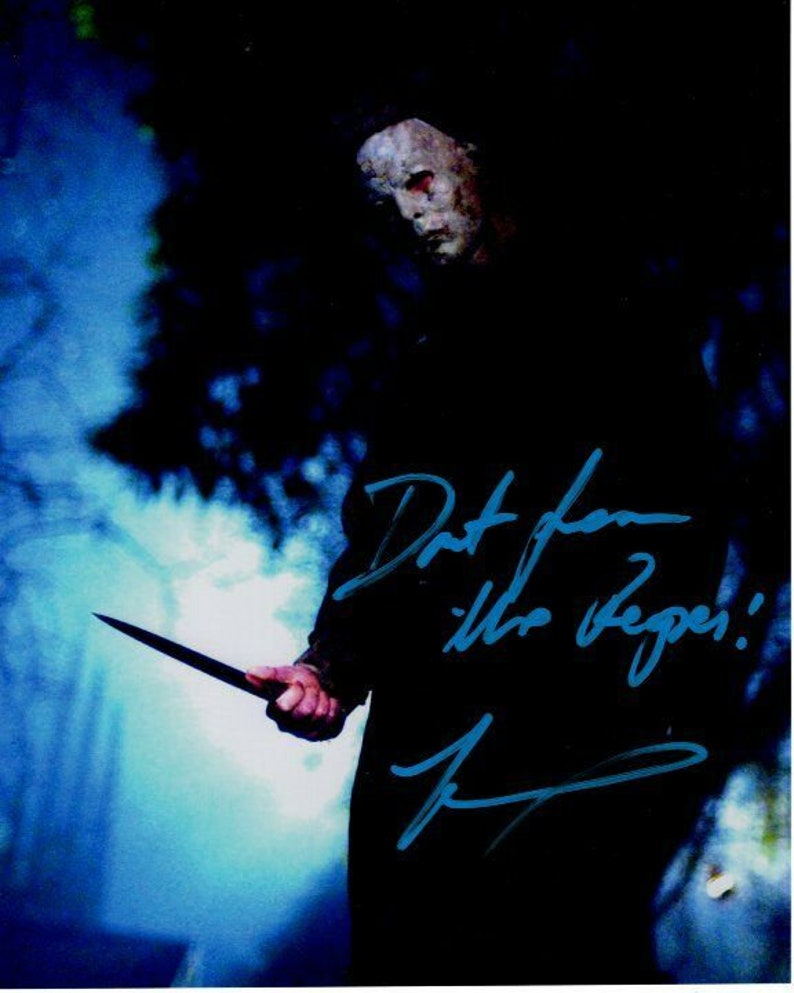 Tyler mane signed autographed halloween michael myers Photo Poster painting great content