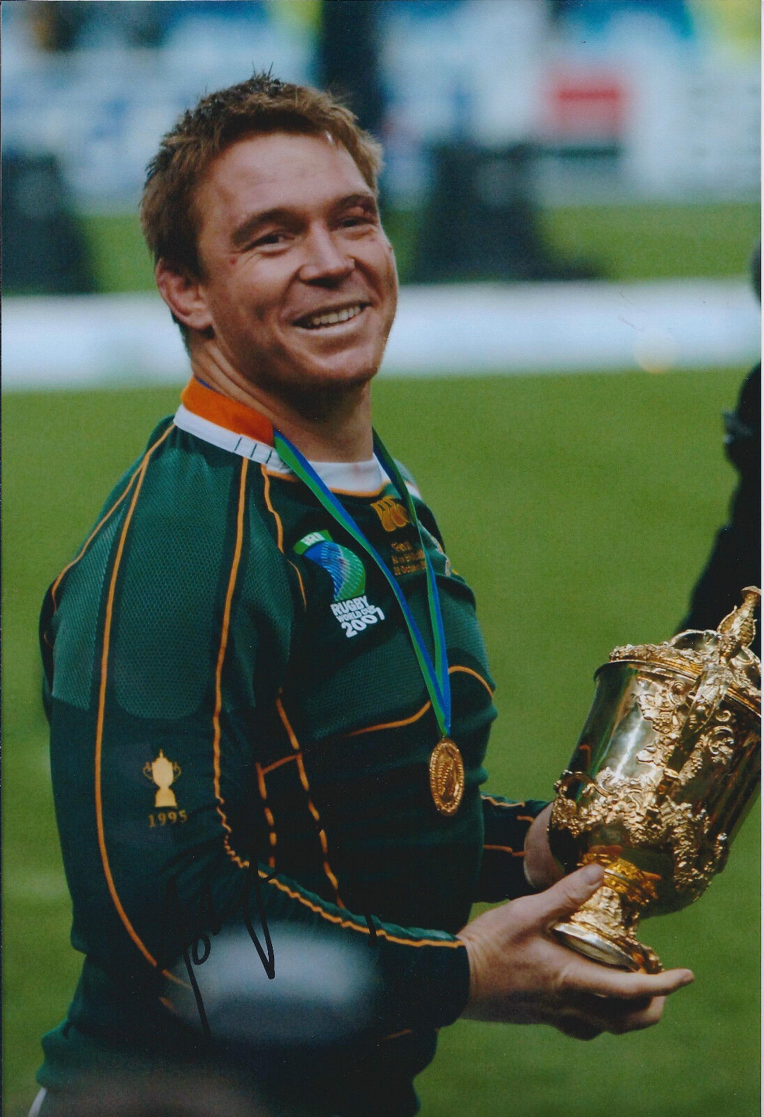 John SMIT Signed Autograph 12x8 Photo Poster painting AFTAL COA RUGBY South African Legend