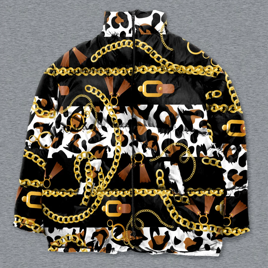 Chain Print Winter Warm Down Jacket