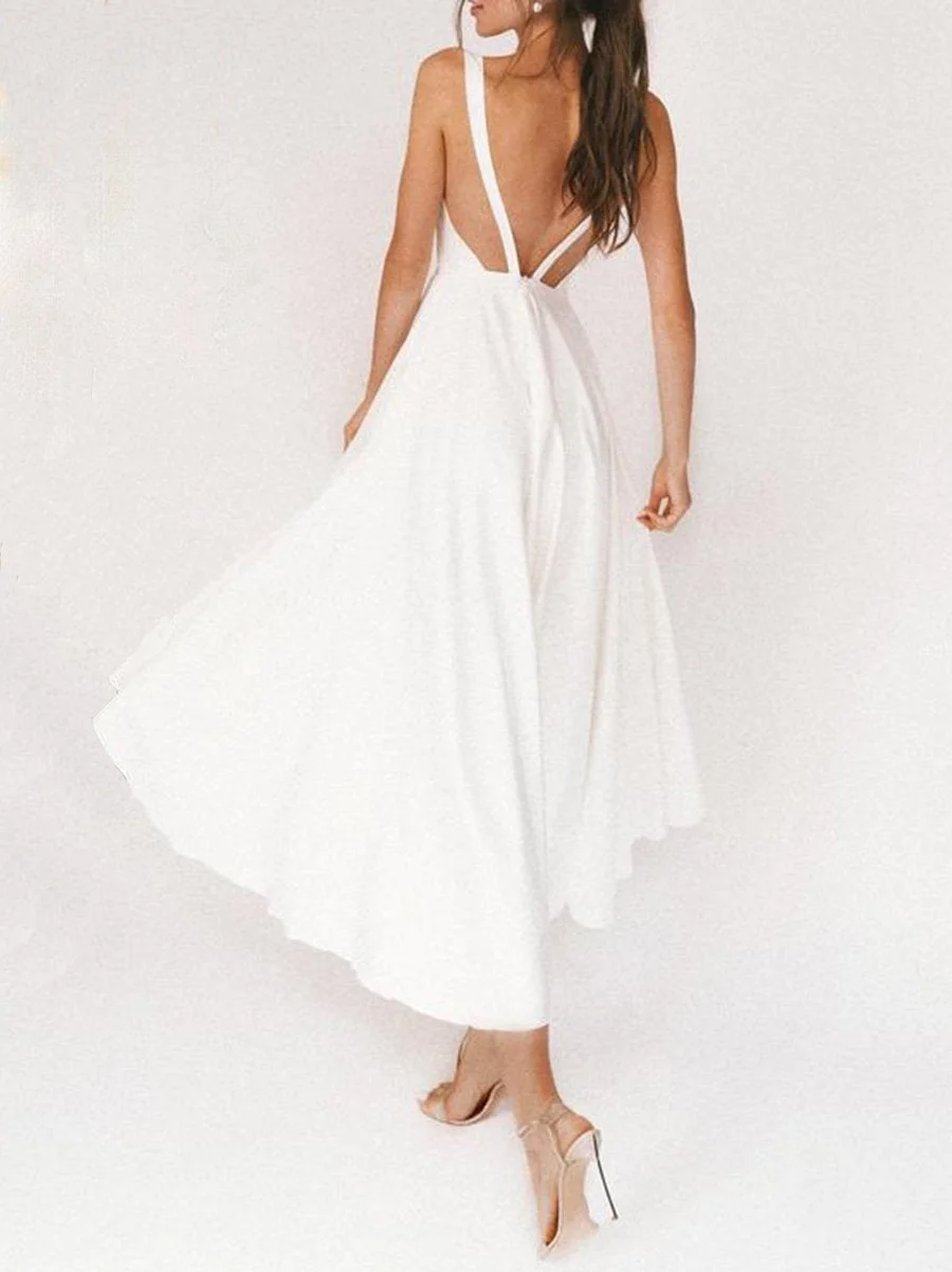 Fashionable sleeveless A-line dress