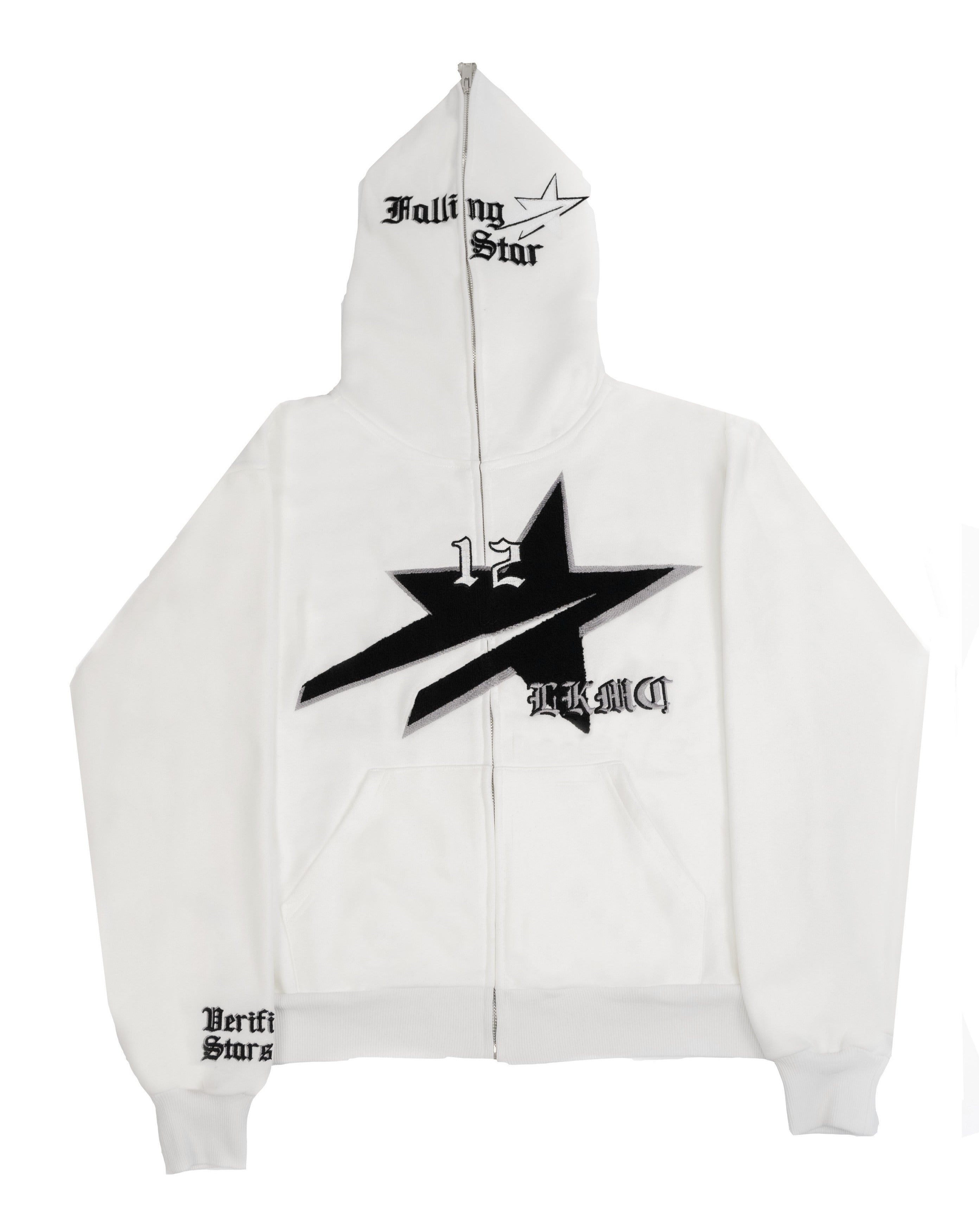 Falling StarBoy Full Zip White