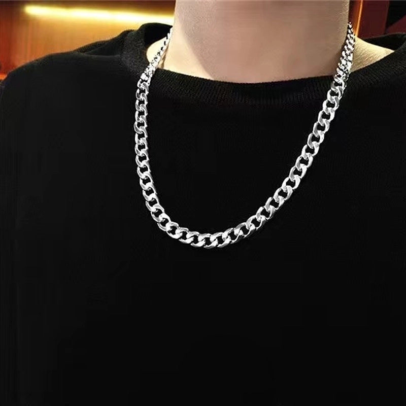 Fashion Solid Color Stainless Steel Plating Unisex Necklace