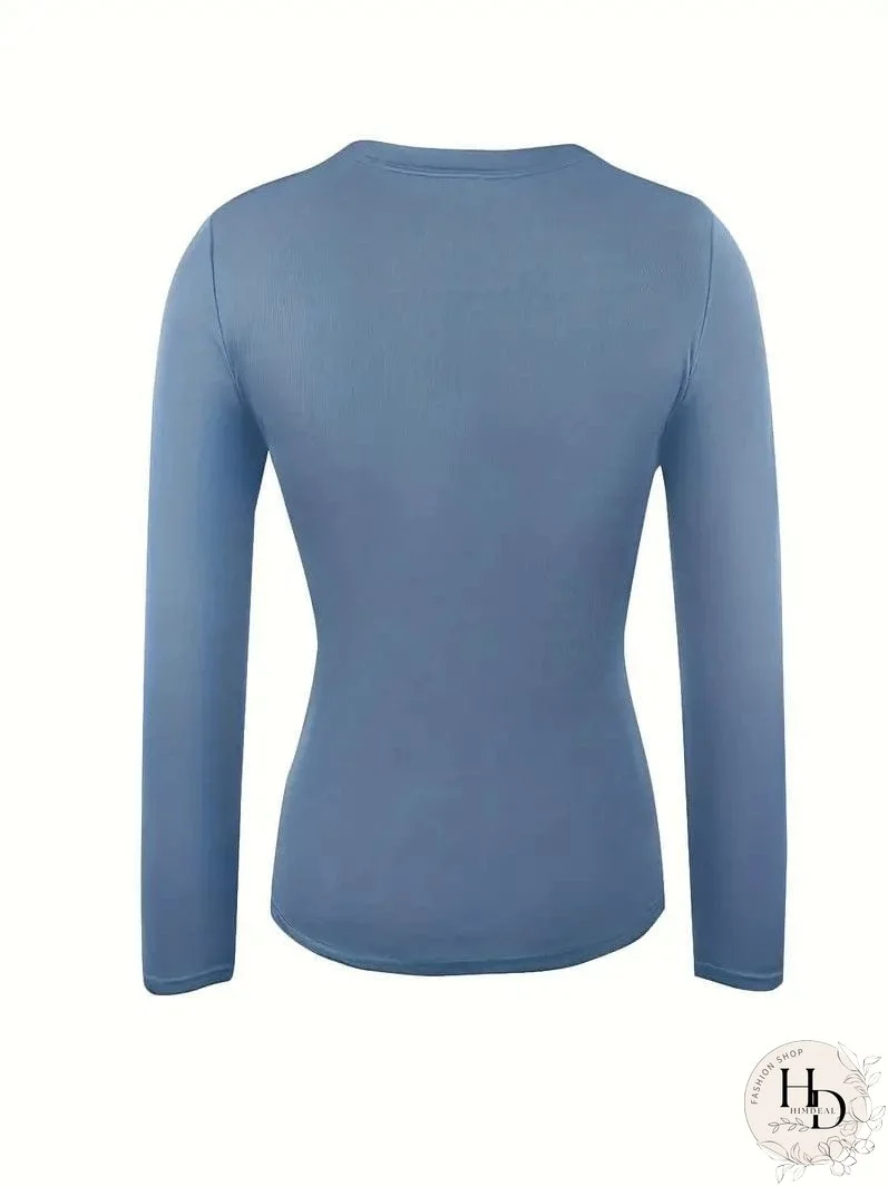 Trendy Ribbed Mock Neck Top