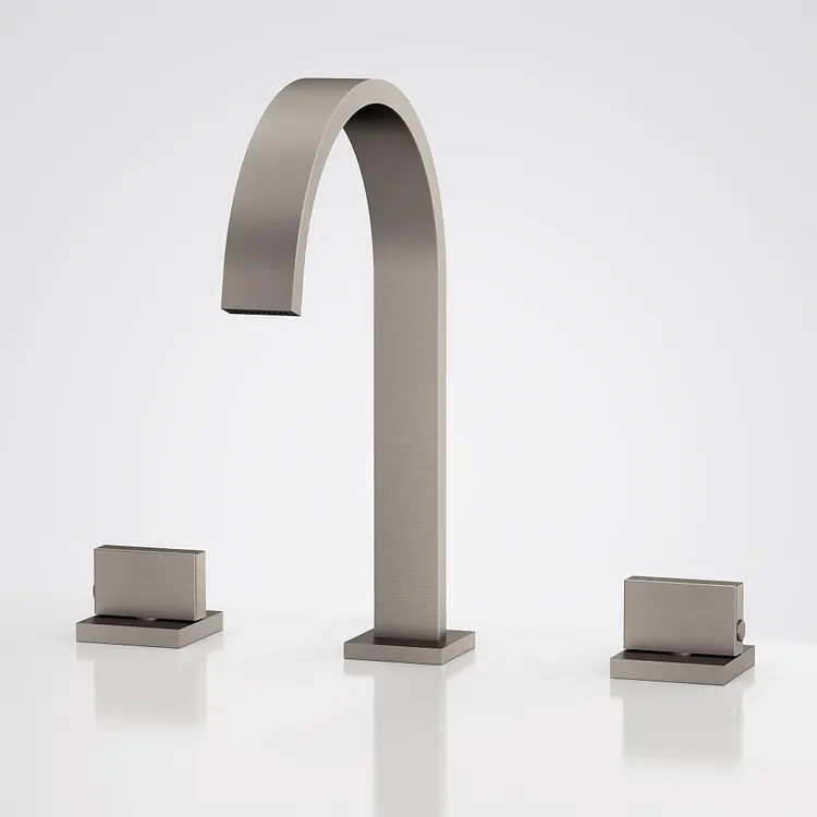 EVERSTEIN 10" H Modern Widespread Bathroom Sink Faucet Brushed Nickel